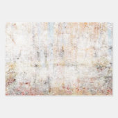 Land Rustikale Vintage Weißbeige Textur Geschenkpapier Set (Vorderseite 3)