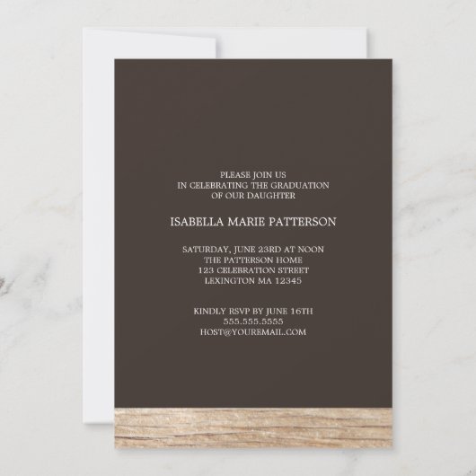 Land Rustikaler Abschluss Einladung (Rückseite)