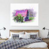 *~* Land Rustikaler alter Stall Americana AR19 Leinwanddruck (Insitu (Schlafzimmer))