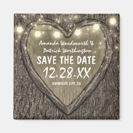 Land Rustikaler Eichenbaum Save the Date Magnet