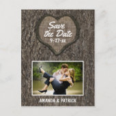 Land Rustikaler Eichenbaum speichern Datum Karten (Vorderseite)