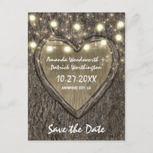 Land Rustikaler Eichenbaum speichern Datum Karten