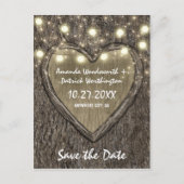 Land Rustikaler Eichenbaum speichern Datum Karten (Vorderseite)