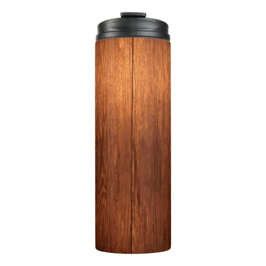 Land-rustikaler hölzerner Blick Thermosbecher (Vorderseite)