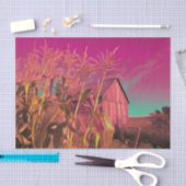 Land Rustikaler Stall rosa Aquamarine Abstrakte Hi Seidenpapier (Handwerk)