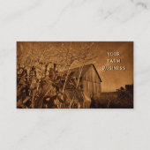 Land Rustikaler Stall Vintag Brown Farm Textur Visitenkarte (Vorderseite)