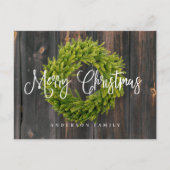 Land Rustikaler Wald Wreath frohe Weihnachten (Vorderseite)