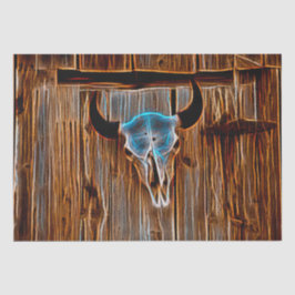 Land Rustikaler Western Bull Skull Surreal Art Seidenpapier