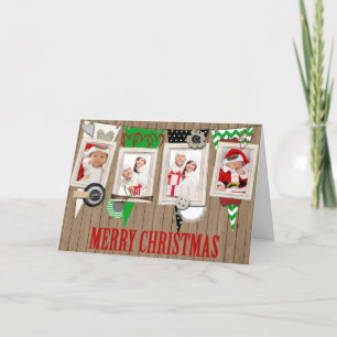 Land Rustikales Foto Weihnachtskarte Feiertagskarte