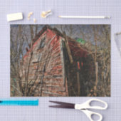 Land Rustikales Rotbarn Vintages Bauernhaus Seidenpapier (Handwerk)