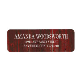 Land Rustikales Rotes Barnholz Hochzeitszeichen