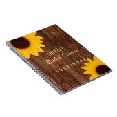 Land-rustikales Sonnenblume-Brautparty-Gast-Buch Notizblock (Rechte Seite)