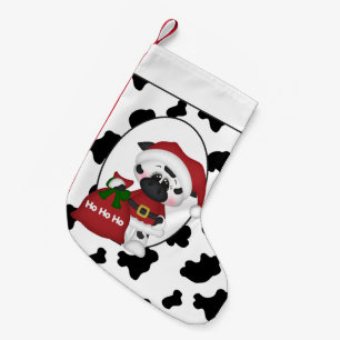 Land Santa Kuh Feiertag Weihnachtsstrumpf Kleiner Weihnachtsstrumpf