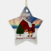 Land-Scheune Keramikornament (Rechts)