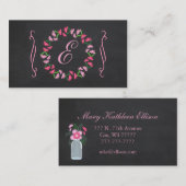 Land-schicke Tafel-Kranz-Visitenkarte Visitenkarte (Vorne/Hinten)