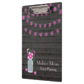 Land-schickes Licht reiht Event-Planer auf Klemmbrett (Links)