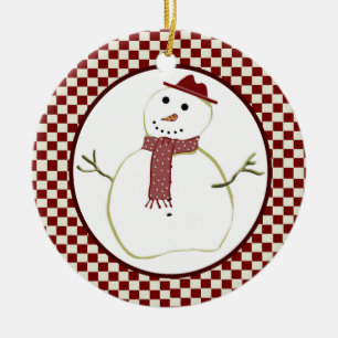 Land-Schneemann-Verzierung Keramikornament