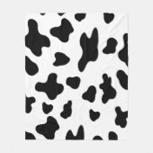 Land Schwarz-Weiß-Kuh-Spots Fleecedecke (Vorderseite)