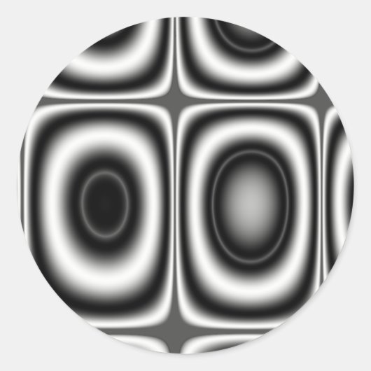 Land Sieben - Fraktal Runder Aufkleber (Vorderseite)