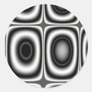 Land Sieben - Fraktal Runder Aufkleber