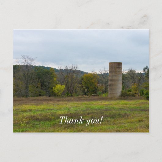 Land Silo Landschaft Postkarte (Vorderseite)