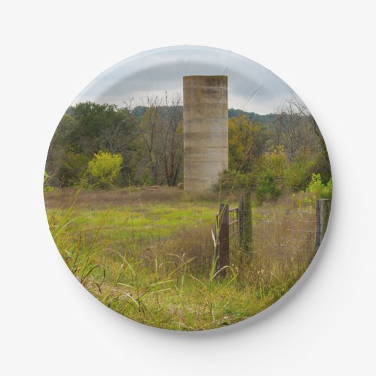 Land Silo Pappteller (Vorderseite)