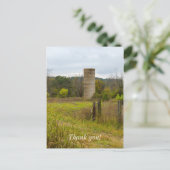 Land Silo Postkarte (Stehend Vorderseite)