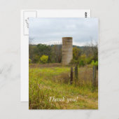 Land Silo Postkarte (Vorne/Hinten)