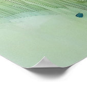 Land Sommer Landschaft Wasserfarbe Poster (Ecke)