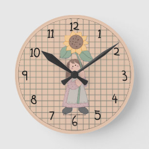 Land Sommeruhr Runde Wanduhr