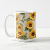Land Sonnenblume Florales Design Kaffeetasse (Links)