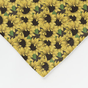 Land-Sonnenblume-gemusterte DeckenThrows Fleecedecke