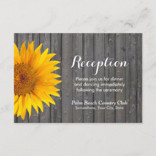 Land-Sonnenblume-Scheunen-hölzerner Begleitkarte