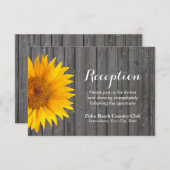 Land-Sonnenblume-Scheunen-hölzerner Begleitkarte (Vorne/Hinten)