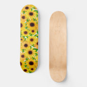 Land-Sonnenblume-Skateboard Skateboard (Vorderseite)