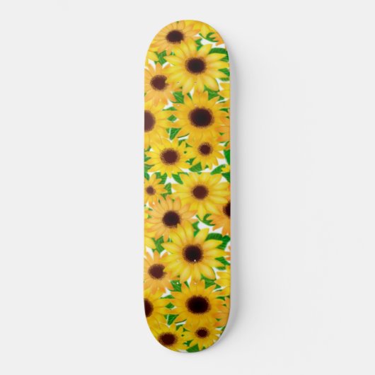 Land-Sonnenblume-Skateboard Skateboard (Vorderseite)