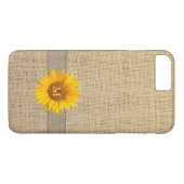 Land-Sonnenblume-u. Leinwand-Monogramm Case-Mate iPhone Hülle (Rückseite (Horizontal))