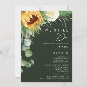 Land Sonnenblumen dunkel grün wir noch erneuern Einladung