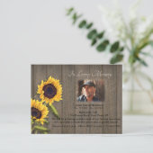 Land Sonnenblumen Einladung mit Foto (Stehend Vorderseite)