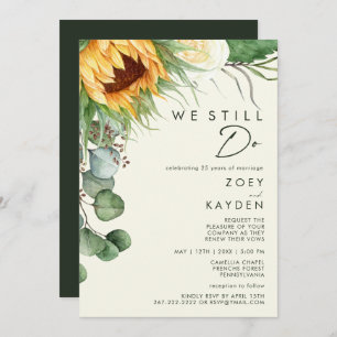 Land Sonnenblumen gelb gelb wir noch erneuern Einladung