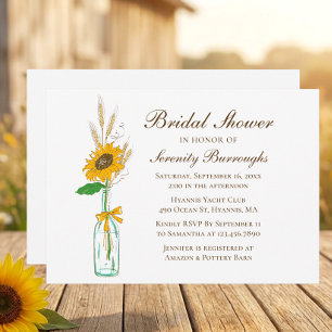 Land Sonnenblumen Land Florale Brautparty Einladung