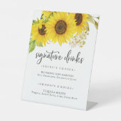 Land Sonnenblumen Signature Drinks Unterschrift Sockelschild (Vorderseite)