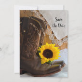 Land Sonnenblumen und Spitzen Hochzeit Save the Da Save The Date (Vorderseite)