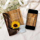 Land Sonnenblumen Western Hochzeit Save the Date