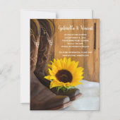 Land Sonnenblumen Western Hochzeit Save the Date Magneteinladung (Vorderseite)