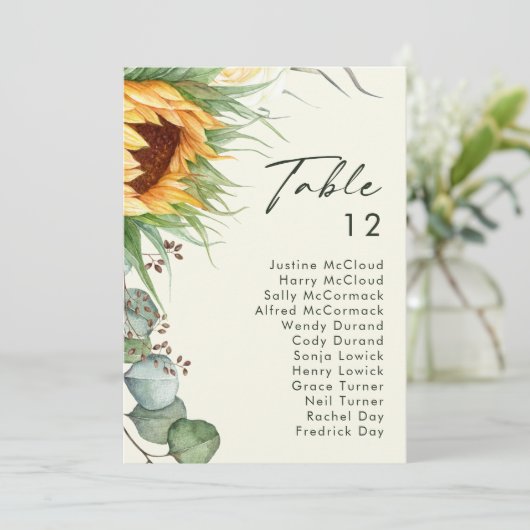 Land Sonnenblumenhellgelbe Tabelle (Stehend Vorderseite)