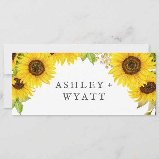 Land Sonnenblumennamen Seating Chart Header (Vorderseite)