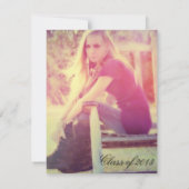 Land-Spitze-laden rustikales Abschluss-Foto ein Einladung (Rückseite)