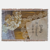 Land Spitzen und Blume Stall Wedding Keepake Decke (Vorderseite)