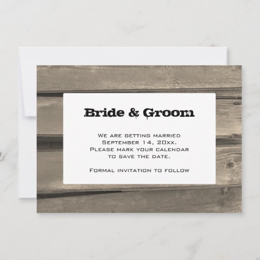 Land Stallholz Hochzeit retten Datum Save The Date (Rückseite)